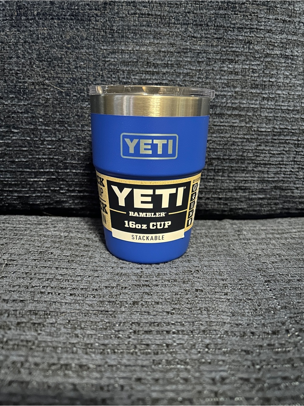 NWT Yeti Rambler 16 oz Stackable Cup, Royal Blue